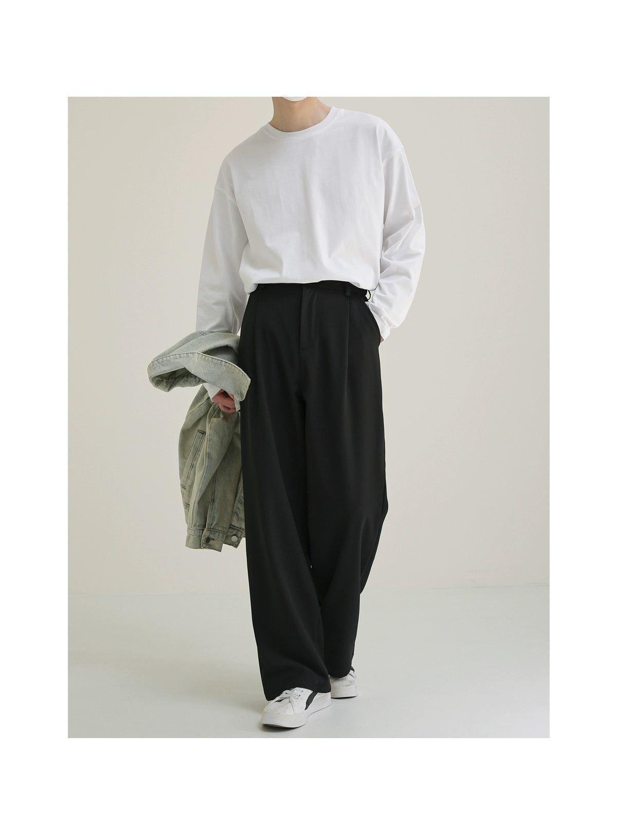 Zhou Bootcut Versatile Pants-korean-fashion-Pants-Zhou's Closet-OH Garments