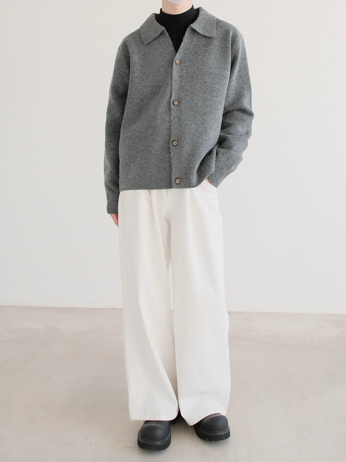 Zhou Boxy Cut Buttoned Knit Jacket-korean-fashion-Jacket-Zhou's Closet-OH Garments