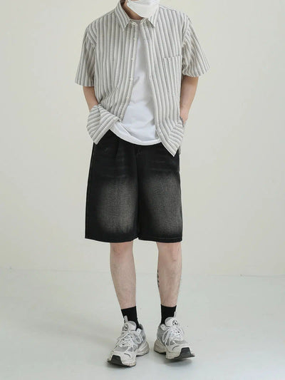 Zhou Boyish Stripes Shirt-korean-fashion-Shirt-Zhou's Closet-OH Garments