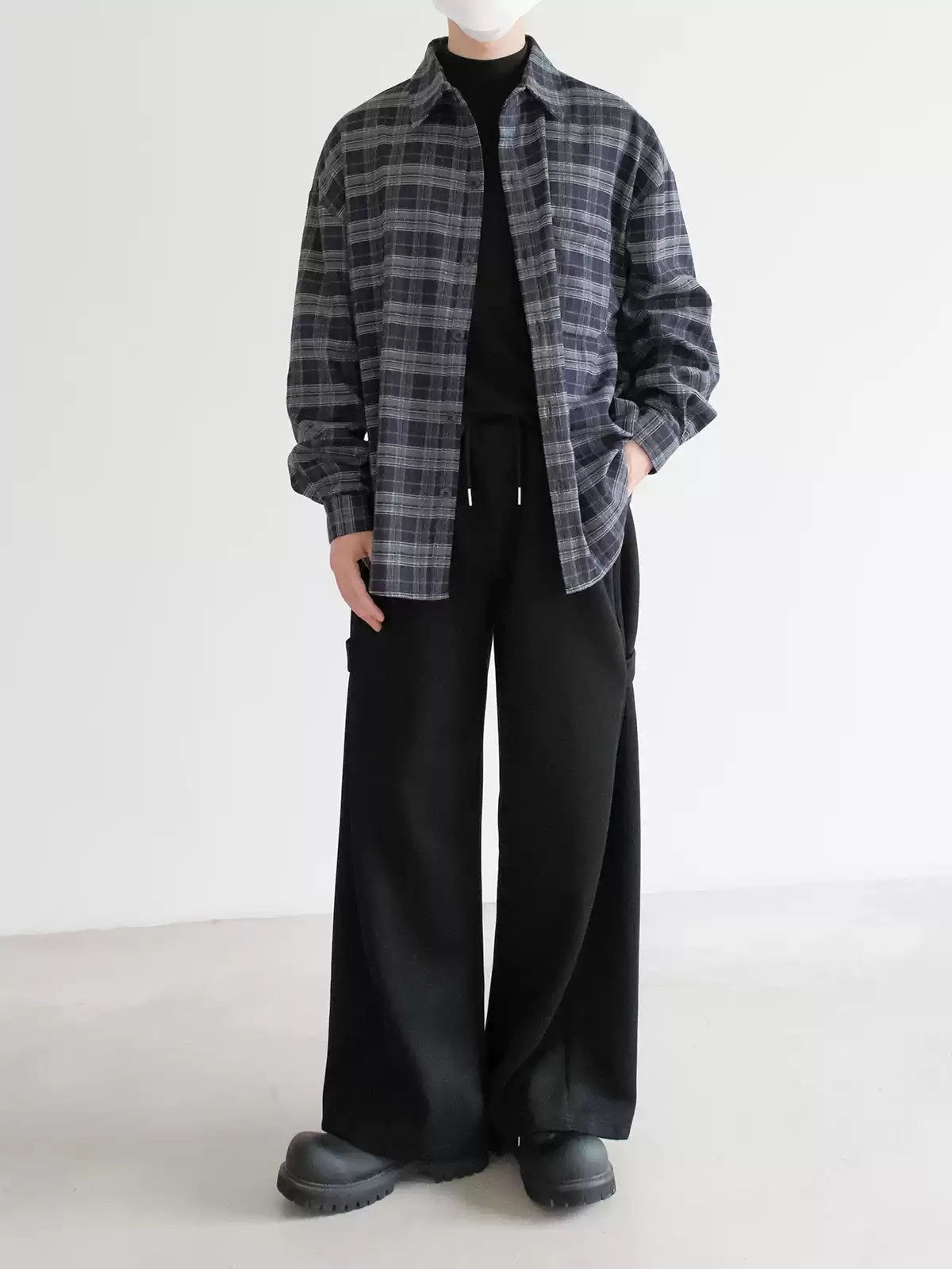 Zhou Button-Front Plaid Shirt-korean-fashion-Shirt-Zhou's Closet-OH Garments