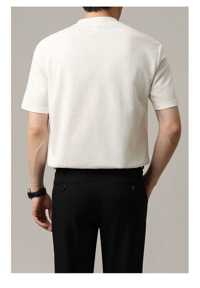 Zhou Buttoned Shoulder Pocket T-Shirt-korean-fashion-T-Shirt-Zhou's Closet-OH Garments