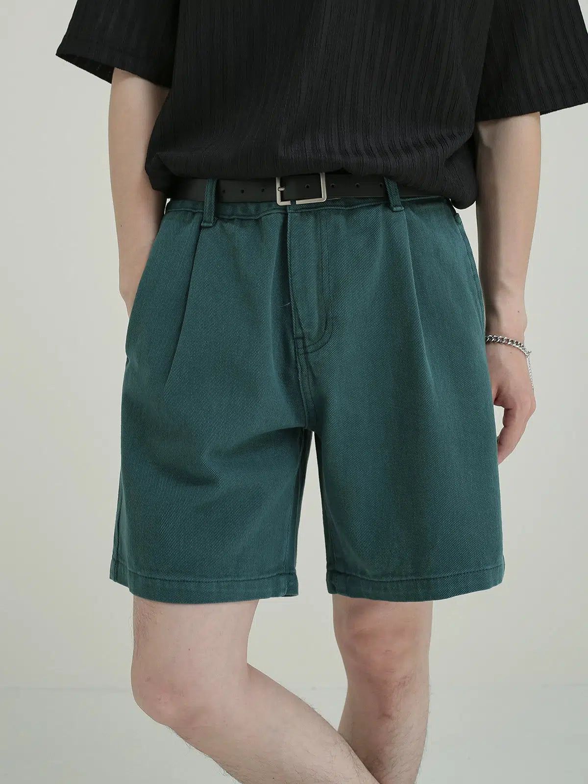 Zhou Casual Clean Fit Denim Shorts-korean-fashion-Shorts-Zhou's Closet-OH Garments