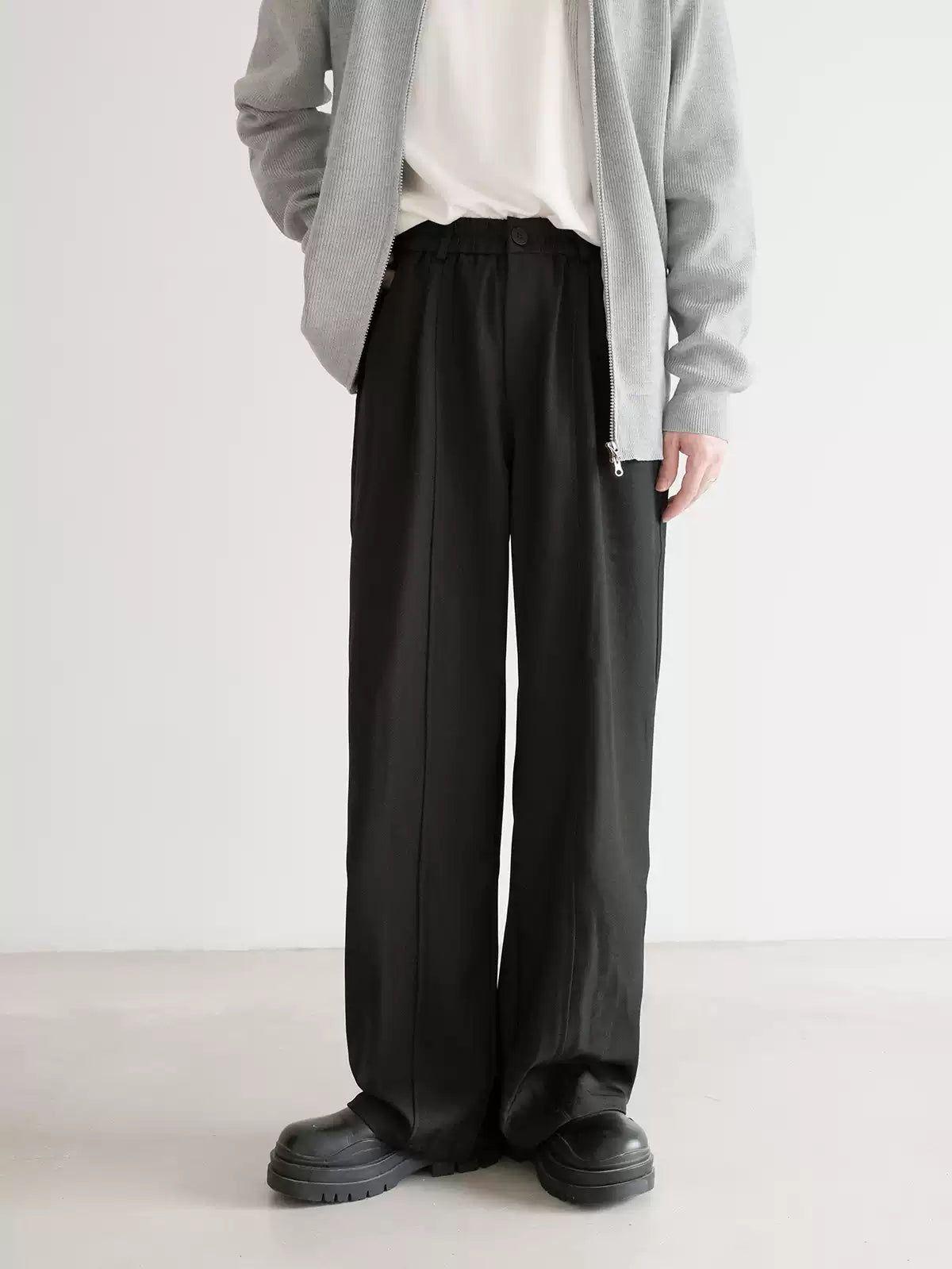 Zhou Casual Mid-Line Trousers-korean-fashion-Trousers-Zhou's Closet-OH Garments