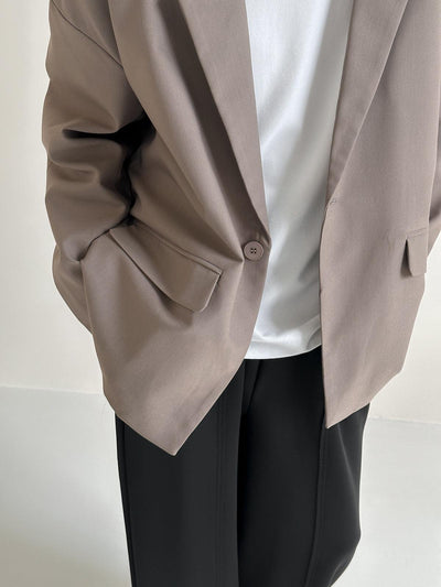 Zhou Casual Single Buttoned Blazer-korean-fashion-Blazer-Zhou's Closet-OH Garments