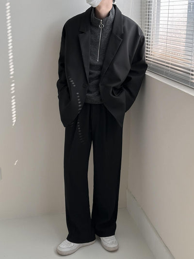 Zhou Casual Single Buttoned Blazer-korean-fashion-Blazer-Zhou's Closet-OH Garments