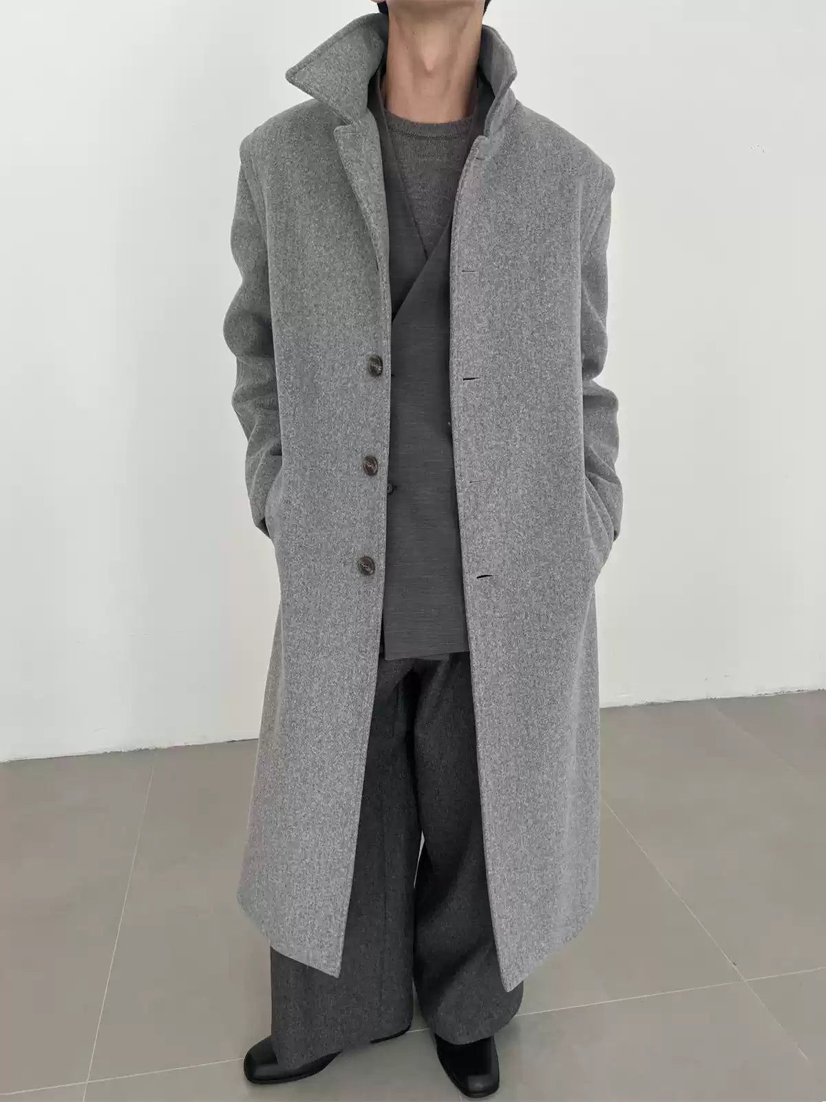 Zhou Chic Structured Long Coat-korean-fashion-Long Coat-Zhou's Closet-OH Garments