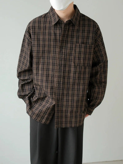 Zhou Classic Checked Shirt-korean-fashion-Shirt-Zhou's Closet-OH Garments