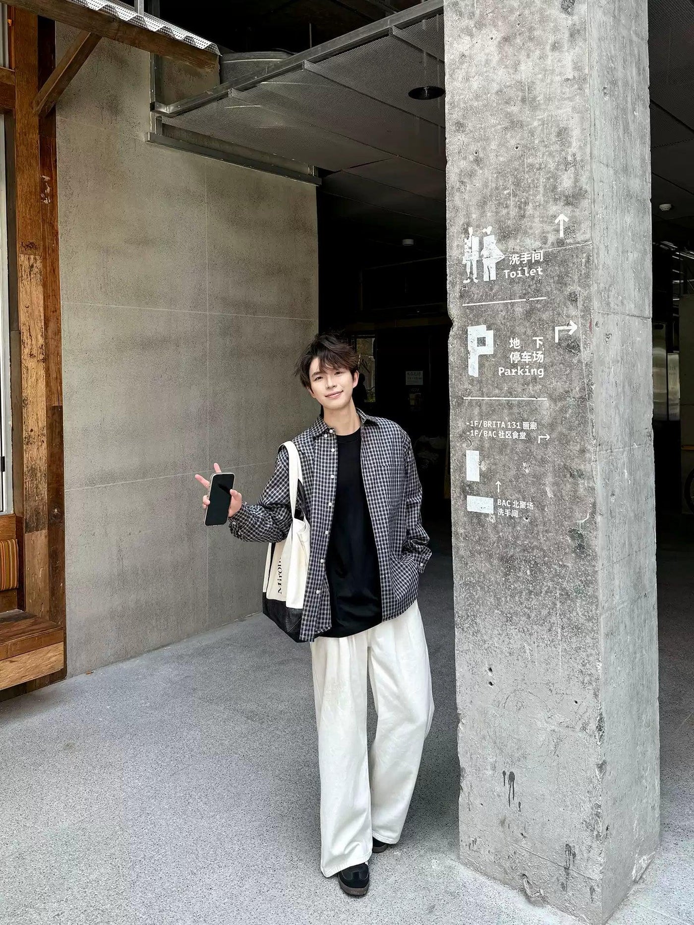 Zhou Classic Checked Shirt-korean-fashion-Shirt-Zhou's Closet-OH Garments