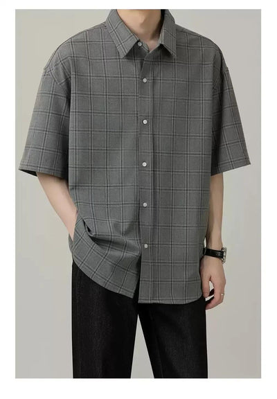 Zhou Classic Checkered Shirt-korean-fashion-Shirt-Zhou's Closet-OH Garments