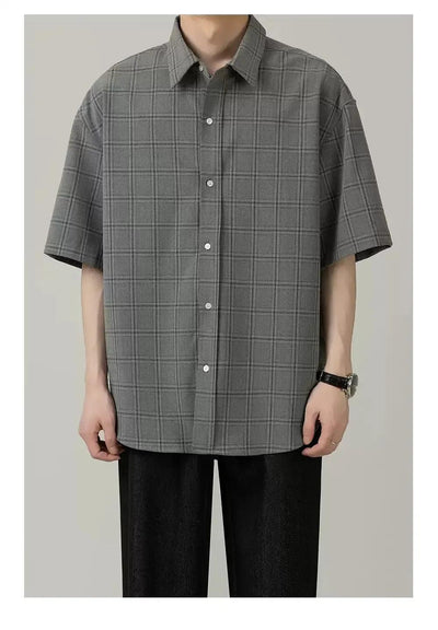 Zhou Classic Checkered Shirt-korean-fashion-Shirt-Zhou's Closet-OH Garments