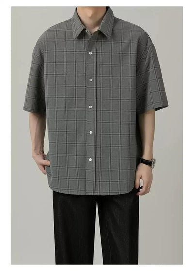 Zhou Classic Checkered Shirt-korean-fashion-Shirt-Zhou's Closet-OH Garments
