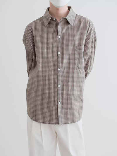 Zhou Classic Fine Plaid Shirt-korean-fashion-Shirt-Zhou's Closet-OH Garments