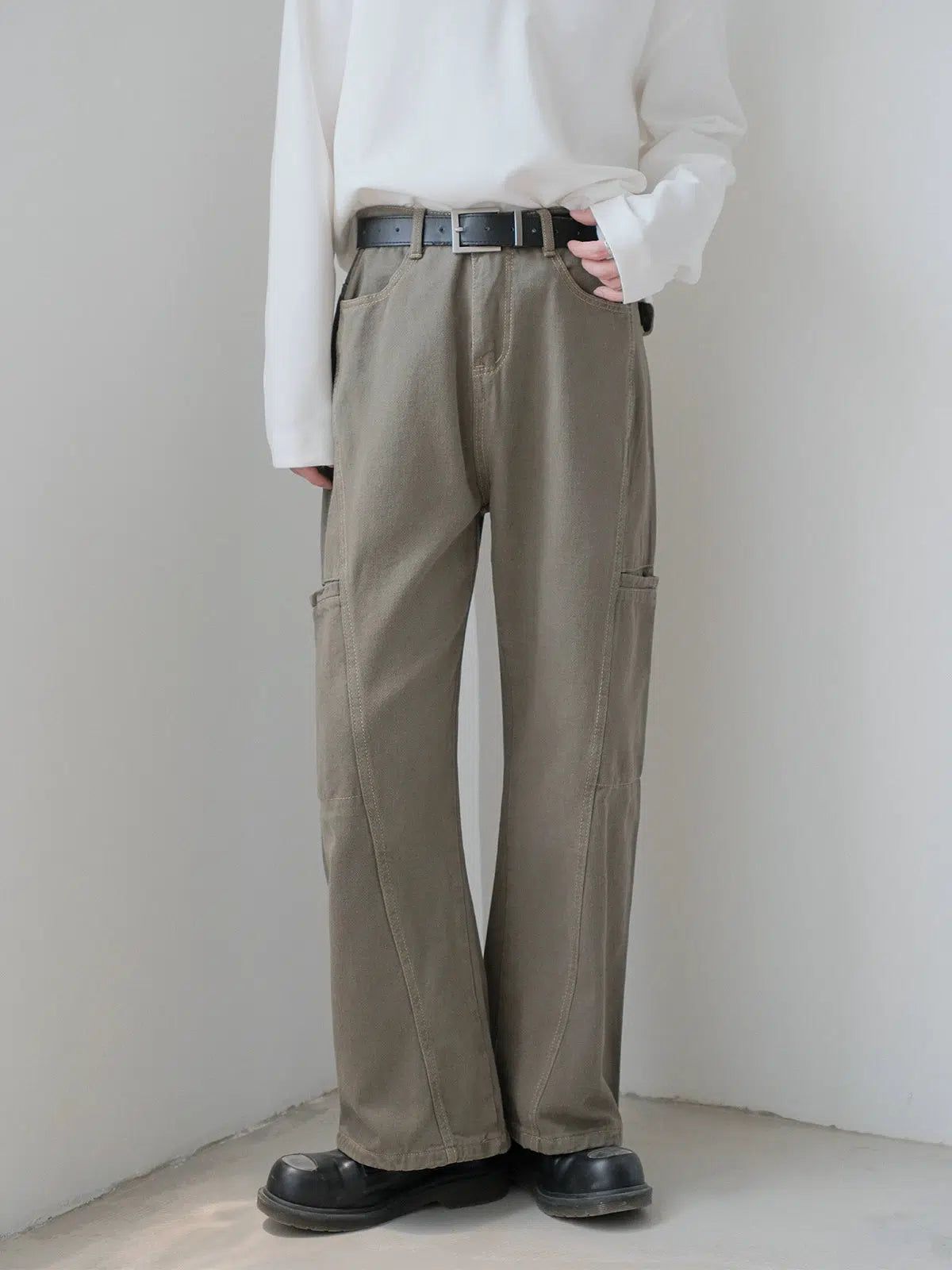 Zhou Classic Side Pocket Cargo Pants-korean-fashion-Pants-Zhou's Closet-OH Garments