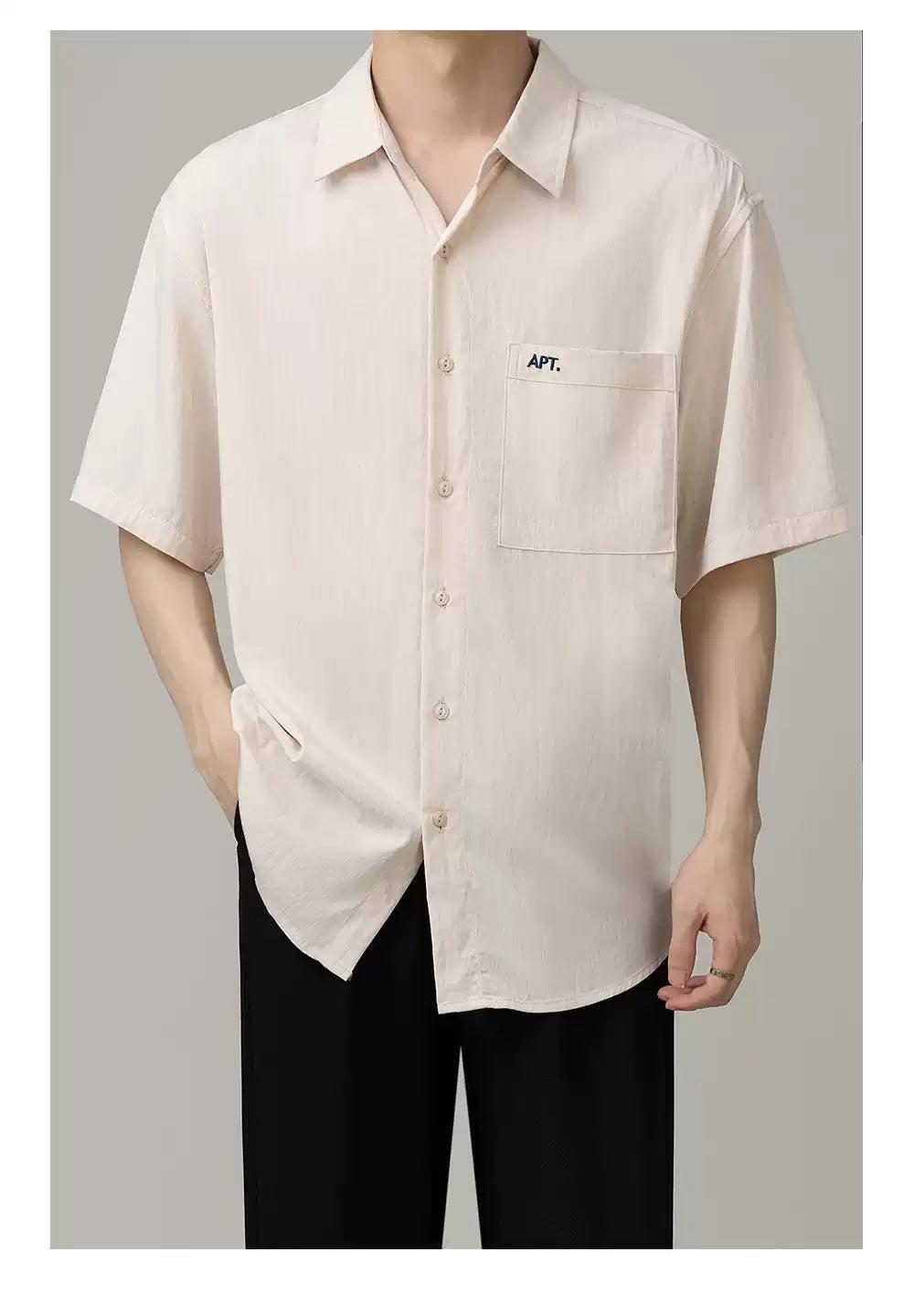 Zhou Clean Fit Buttoned Shirt-korean-fashion-Shirt-Zhou's Closet-OH Garments