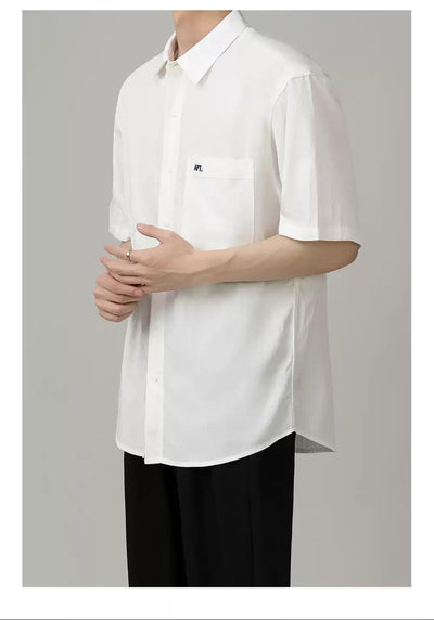 Zhou Clean Fit Buttoned Shirt-korean-fashion-Shirt-Zhou's Closet-OH Garments
