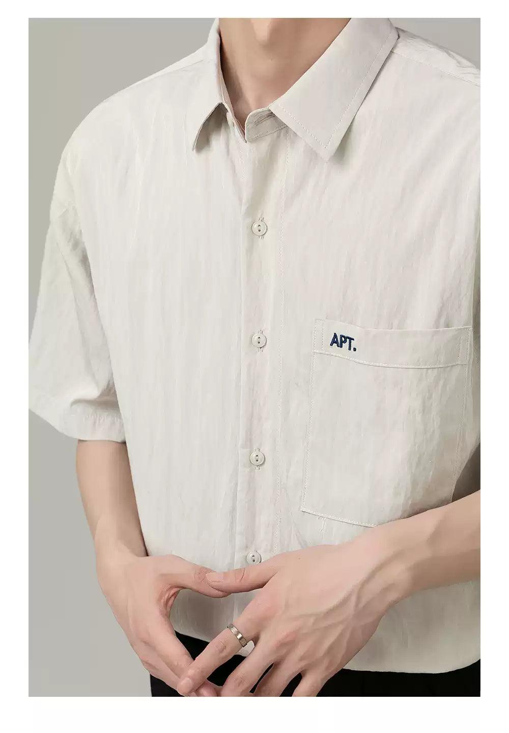 Zhou Clean Fit Buttoned Shirt-korean-fashion-Shirt-Zhou's Closet-OH Garments