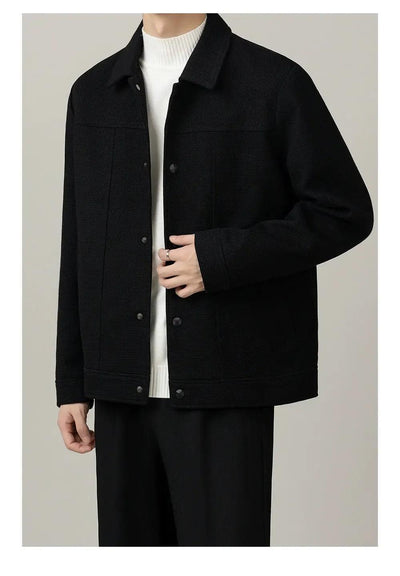 Zhou Clean Fit Waffle Textured Jacket-korean-fashion-Jacket-Zhou's Closet-OH Garments
