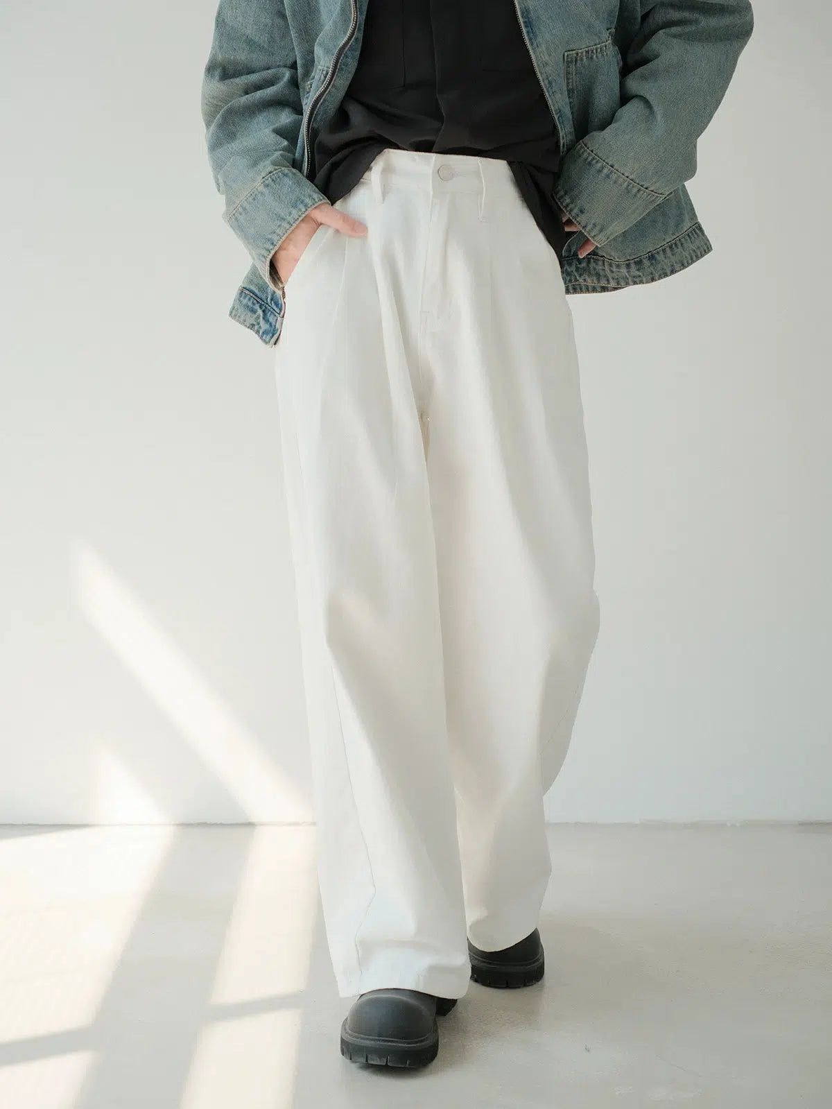 Zhou Clean Fit Wide Leg Jeans-korean-fashion-Jeans-Zhou's Closet-OH Garments