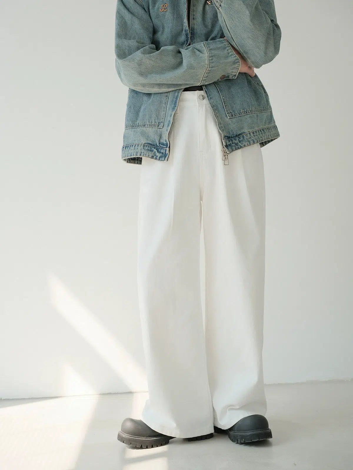 Zhou Clean Fit Wide Leg Jeans-korean-fashion-Jeans-Zhou's Closet-OH Garments