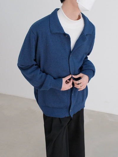 Zhou Collared Knit Cardigan-korean-fashion-Cardigan-Zhou's Closet-OH Garments