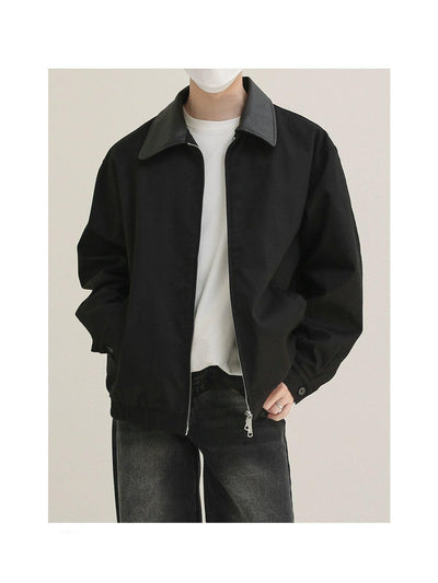 Zhou Collared Versatile Zipped Jacket-korean-fashion-Jacket-Zhou's Closet-OH Garments