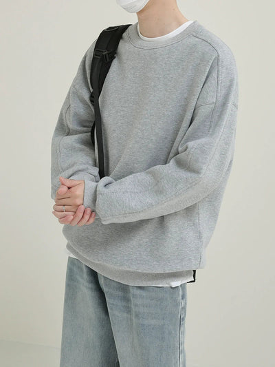 Zhou Comfty Fit Minimal Crewneck-korean-fashion-Crewneck-Zhou's Closet-OH Garments