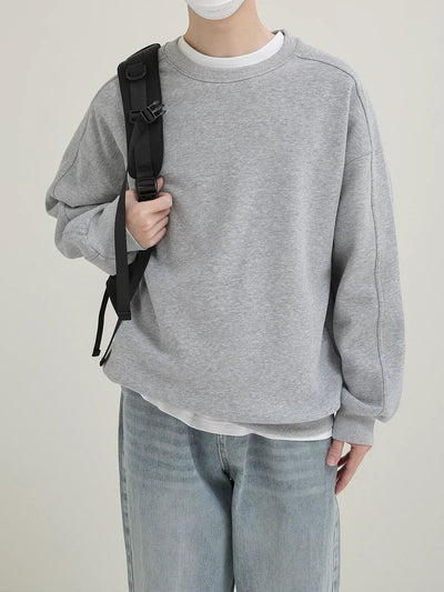 Zhou Comfty Fit Minimal Crewneck-korean-fashion-Crewneck-Zhou's Closet-OH Garments