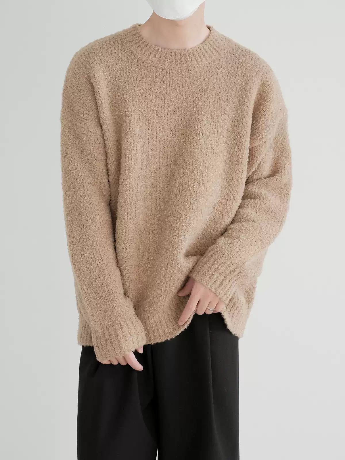 Zhou Comfy Ribbed Hem Sweater-korean-fashion-Sweater-Zhou's Closet-OH Garments