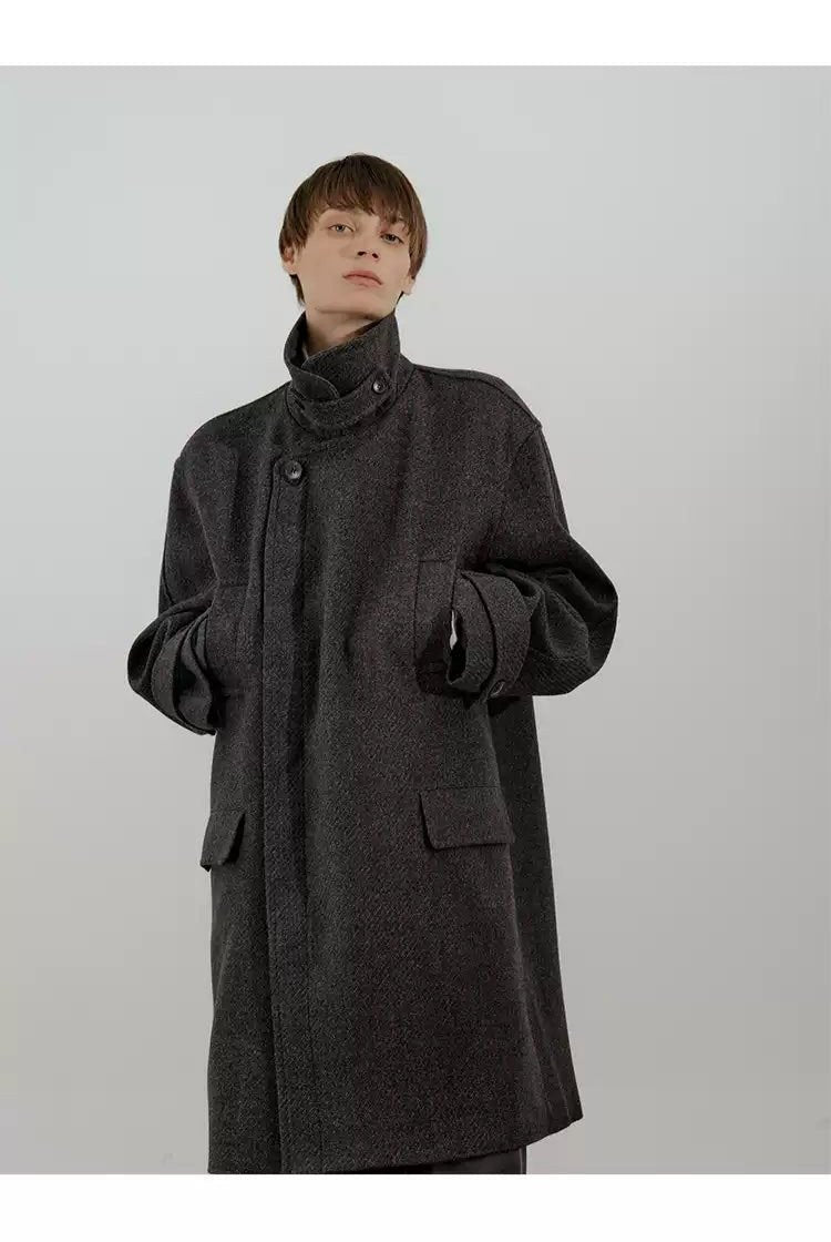 Zhou Cozy Buttoned Lapel Long Coat-korean-fashion-Long Coat-Zhou's Closet-OH Garments