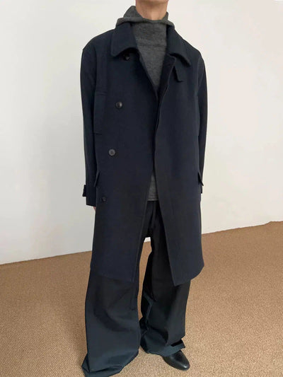 Zhou Cozy Buttoned Lapel Long Coat-korean-fashion-Long Coat-Zhou's Closet-OH Garments