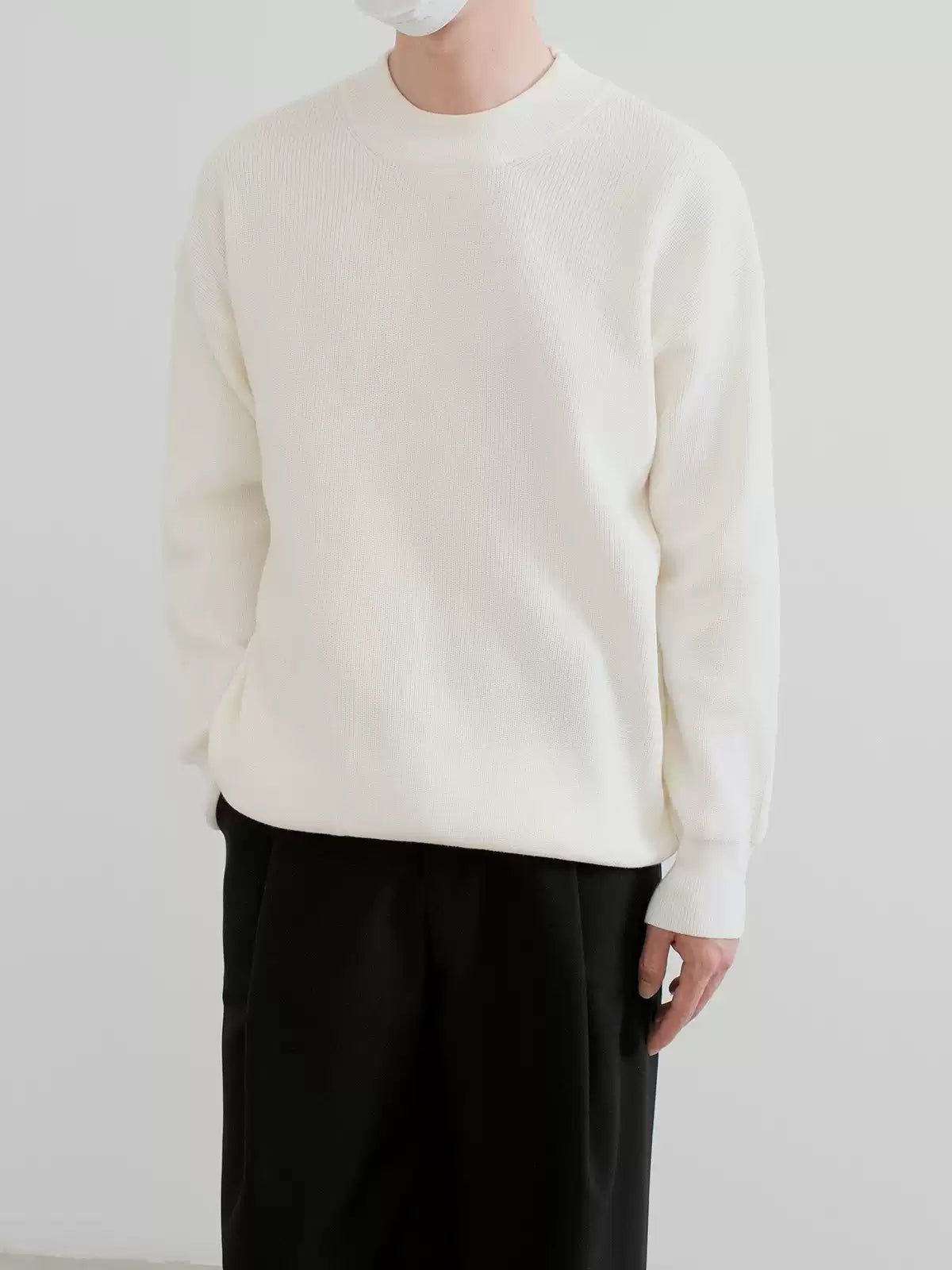 Zhou Cozy Ribbed Knit Mockneck-korean-fashion-Mockneck-Zhou's Closet-OH Garments