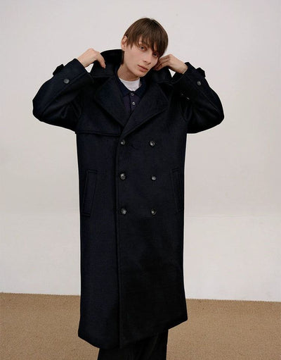 Zhou Double Breasted Hooded Long Coat-korean-fashion-Long Coat-Zhou's Closet-OH Garments