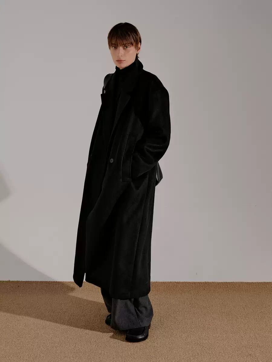 Zhou Double-Breasted Long Coat-korean-fashion-Long Coat-Zhou's Closet-OH Garments