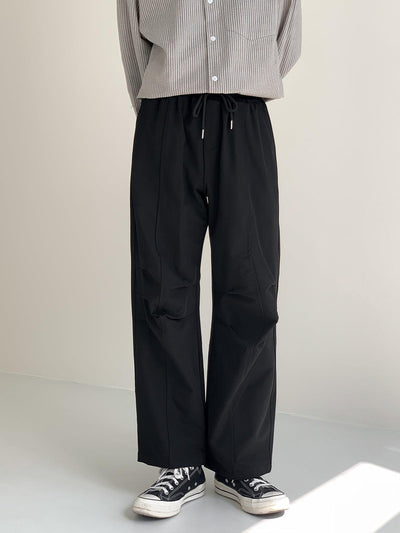 Zhou Drawstring Bootcut Track Pants-korean-fashion-Pants-Zhou's Closet-OH Garments