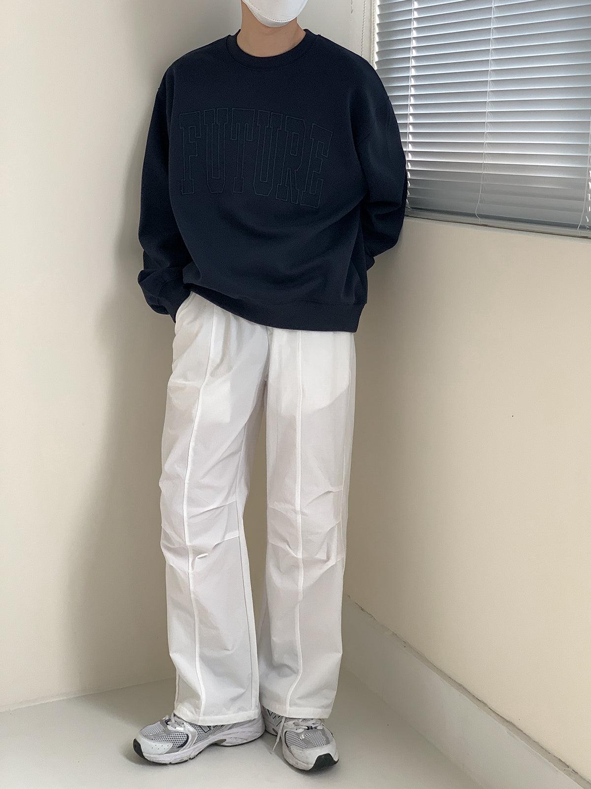 Zhou Drawstring Bootcut Track Pants-korean-fashion-Pants-Zhou's Closet-OH Garments