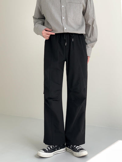 Zhou Drawstring Bootcut Track Pants-korean-fashion-Pants-Zhou's Closet-OH Garments