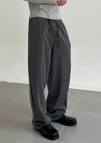 Zhou Drawstring Classic Gartered Pants-korean-fashion-Pants-Zhou's Closet-OH Garments