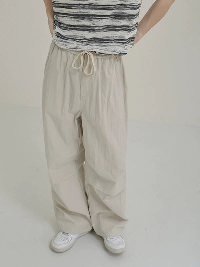 Zhou Drawstring Loose Fit Track Pants-korean-fashion-Pants-Zhou's Closet-OH Garments