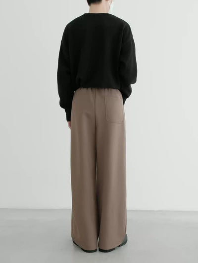 Zhou Drawstring Waist Wide Leg Sweatpants-korean-fashion-Pants-Zhou's Closet-OH Garments