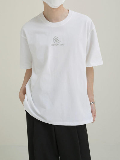 Zhou Economically Metallic Accent T-Shirt-korean-fashion-T-Shirt-Zhou's Closet-OH Garments