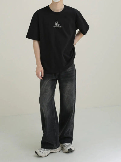 Zhou Economically Metallic Accent T-Shirt-korean-fashion-T-Shirt-Zhou's Closet-OH Garments