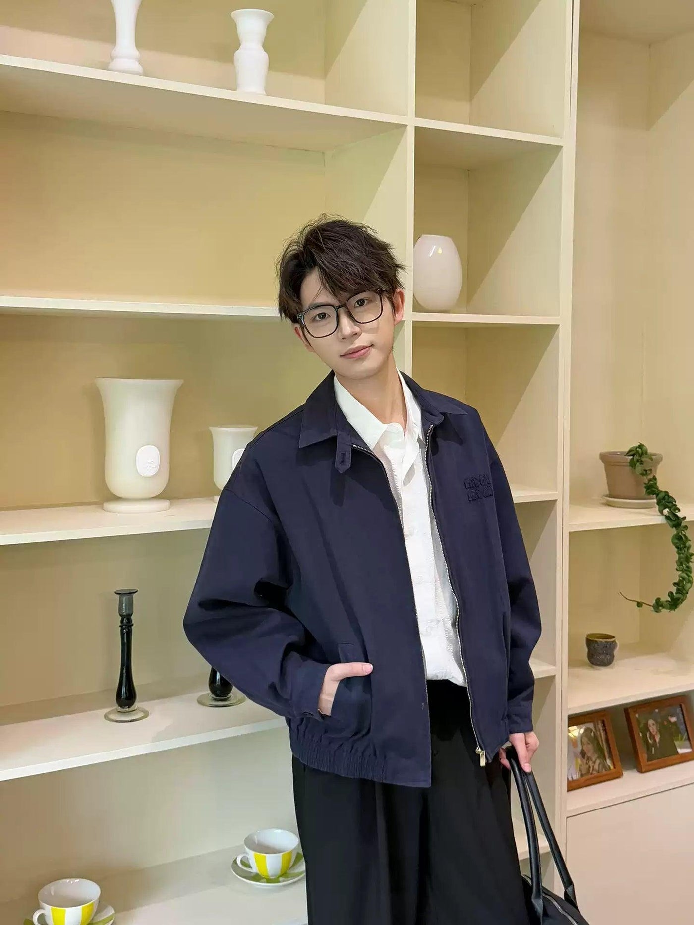 Zhou Embroidered Full-Zip Jacket-korean-fashion-Jacket-Zhou's Closet-OH Garments