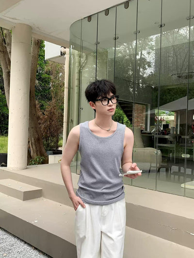Zhou Essential Regular Fit Tank Top-korean-fashion-Tank Top-Zhou's Closet-OH Garments