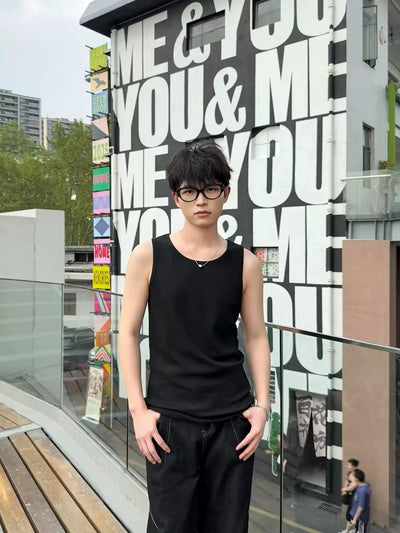 Zhou Essential Regular Fit Tank Top-korean-fashion-Tank Top-Zhou's Closet-OH Garments