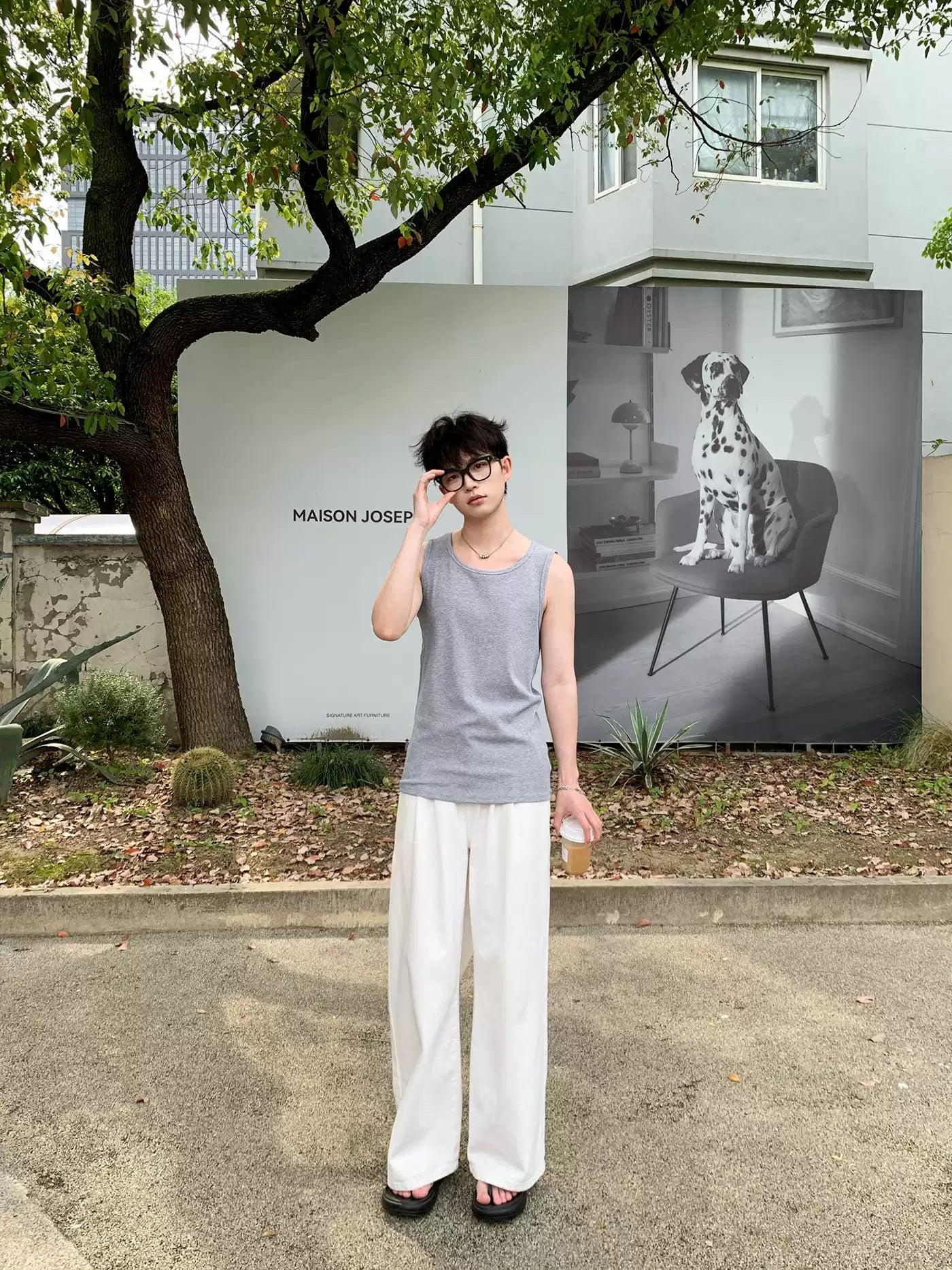 Zhou Essential Regular Fit Tank Top-korean-fashion-Tank Top-Zhou's Closet-OH Garments