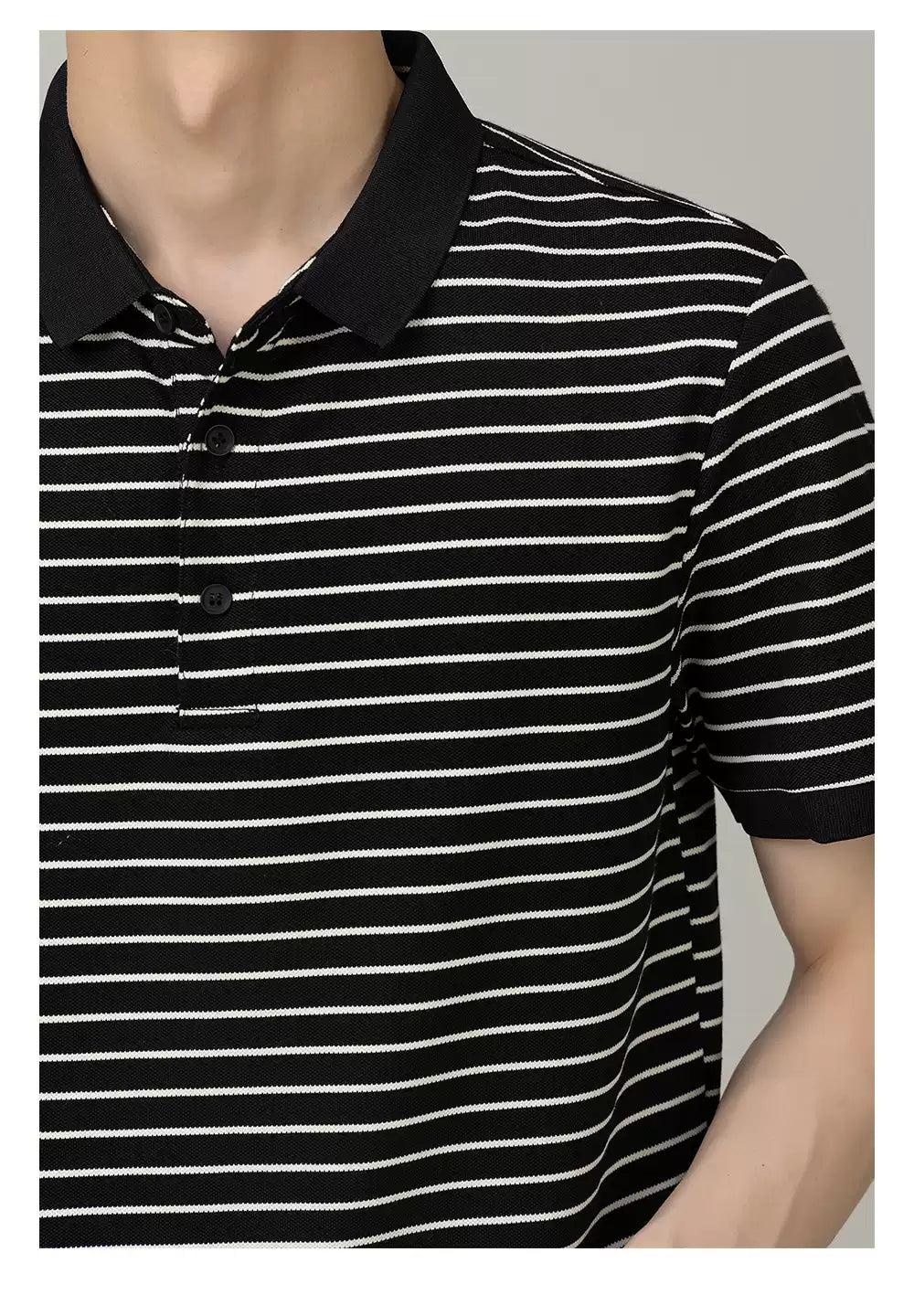 Zhou Essential Striped Polo-korean-fashion-Polo-Zhou's Closet-OH Garments