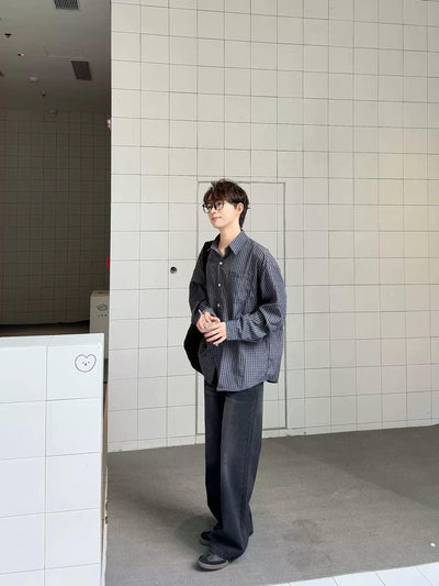 Zhou Faded Effect Straight Leg Jeans-korean-fashion-Jeans-Zhou's Closet-OH Garments