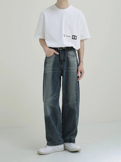 Zhou Faded Scimitar Jeans-korean-fashion-Jeans-Zhou's Closet-OH Garments