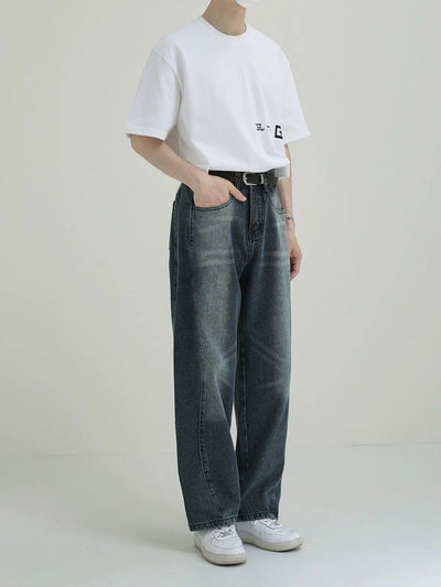 Zhou Faded Scimitar Jeans-korean-fashion-Jeans-Zhou's Closet-OH Garments