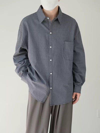 Zhou Fine Plaid Shirt-korean-fashion-Shirt-Zhou's Closet-OH Garments